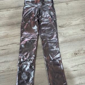 Legging girl 6 year old metal silver